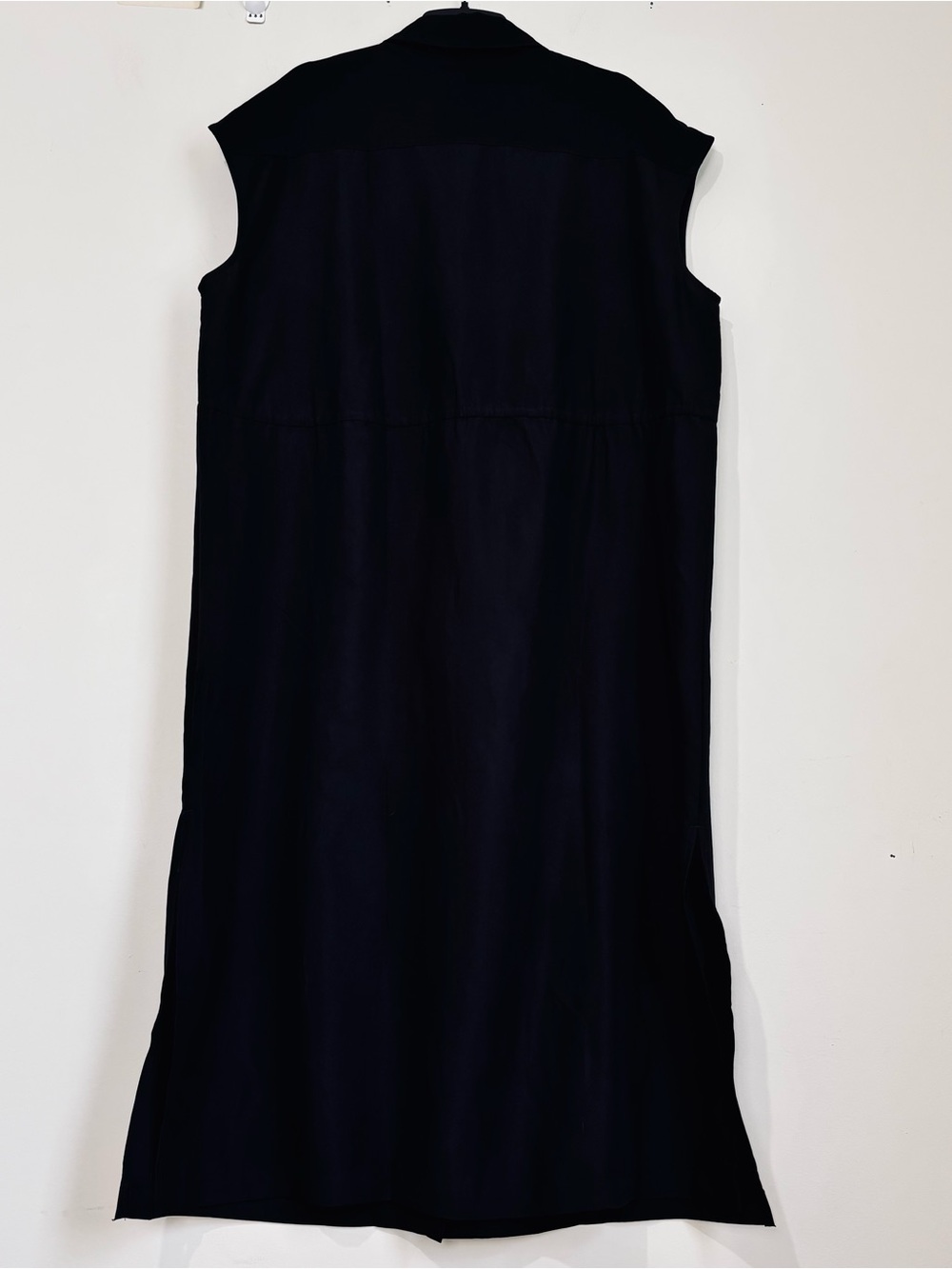 Old Navy Black Short Sleeve Waist Defined Utility Button Up Midi Shirt Dress L - Picture 4 of 16